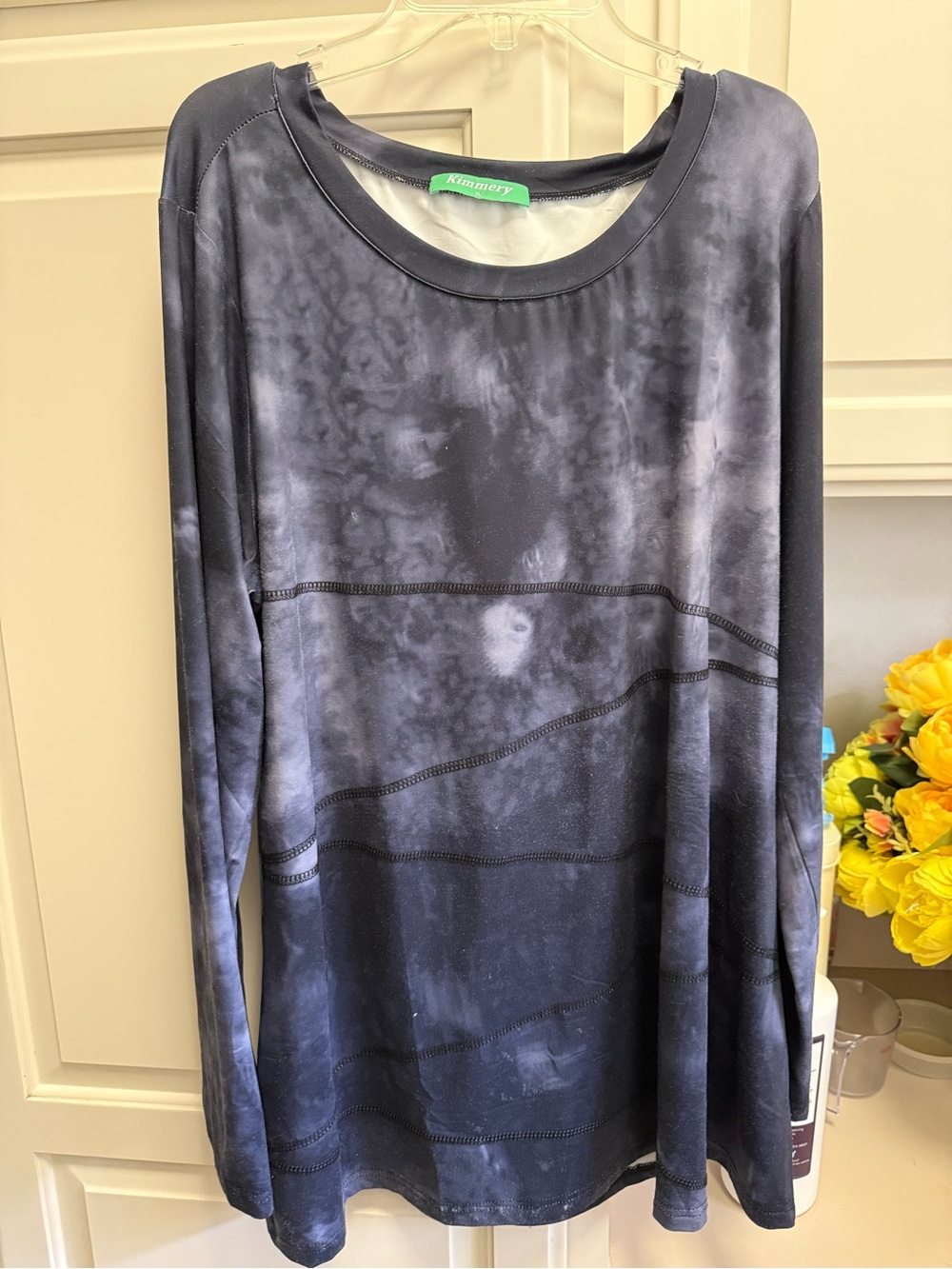 Women's Long-Sleeve Tie-Dye Top